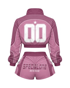 Ensemble sweat à capuche et short 2 pièces pour filles |   Survêtement de sport pour bébé |   Impression graphique personnalisée, usine OEM - Product Image 2