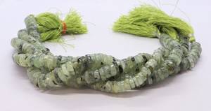 Perles Heishi en Prehnite Mousse Naturelle AAA, 7,5-8,5 MM, Perles de Pierre Précieuse en Prehnite Verte en Forme de Roue, 8 Pouces, Forme de Pneu en Prehnite Mousse - Product Image 4