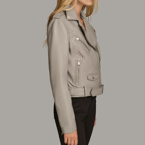 Chaqueta Casual de Moda para Mujer, Chaqueta de Cuero con Cierre, Chaquetas de Cuero Modernas y Coloridas, Prenda Exterior Elegante y Ajustada para Otoño e Invierno - Product Image 2