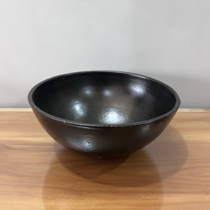 Black <b>Matte</b> Decorative Bowl Round Metal Centerpiece Bowl Modern Home Decor <b>Table</b> Accent Bowl - Product Image 1