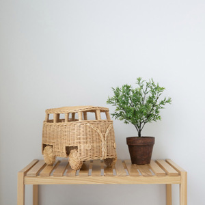 Juguete de Autobús de Ratán de Diseño Innovador para Niños, Venta al por Mayor, Mini Vehículo para Muñecas, Juguetes Ecológicos para Niños - Product Image 4