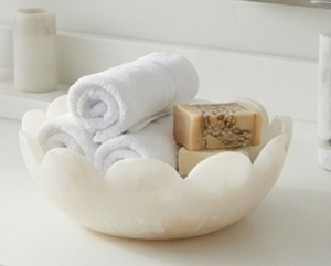 Cuenco Decorativo de Mármol Crema, Centro de Mesa de Piedra Natural Hecho a Mano, Elegante Adorno para Decoración del Hogar, Cocina y Sala de Estar - Product Image 3