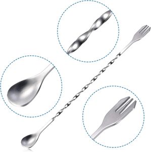 Juego de Cubiertos Modernos de Acero Inoxidable Personalizados, Ecológicos, Cuchara Mezcladora Creativa para Cócteles, Varilla Mezcladora, Cucharas Largas para Mezclar - Product Image 1