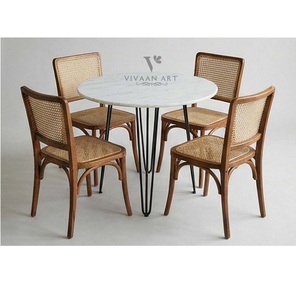 Ensemble de salle à manger en bois design moderne et réglable, table élégante et chaises confortables pour la maison, les restaurants et les hôtels - Product Image 2