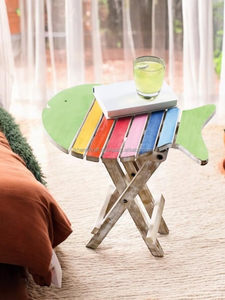 โต๊ะกาแฟไม้รูปทรงปลาโบราณแบบปรับแต่งได้ทันสมัยพืชทาสีมือหลากสีเหมาะสำหรับเด็กเล่นเหมาะกับห้องนั่งเล่น - Product Image 2