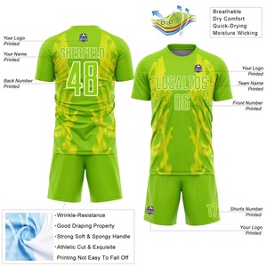 Ensemble maillot et short de foot pour homme, séchage rapide, respirant, équipement sportif pour équipe de football, uniforme de sublimation pour le football - Product Image 5
