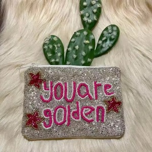 Handmade Beaded Coin <b>Purse</b> with Zipper Closure Custom Colorful Design <b>for</b> <b>Teens</b> Wholesale Fashion Wallet & Pouch - Product Image 5