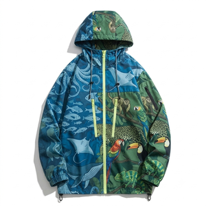 Autumn outdoor windbreaker jacket Waterproof breathable hard shell Stand collar zipper jacket - Product Image 5