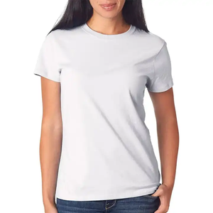 T-shirts classiques blancs pour femmes, manches courtes, coton respirant, haute qualité, pré-rétrécis, décontractés, basiques, pour tous les jours - Product Image 1