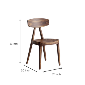 Modern Seasoned Solid Teak Wood <b>Dining</b> <b>Chair</b> Midcentury Design in Natural Finishes with Backrest Home Furniture - Product Image 6