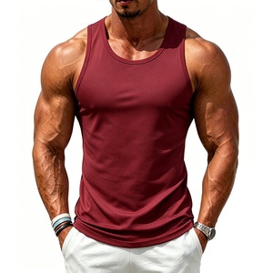 Camiseta sin Mangas para Hombre, Color Verde Oliva, Cuello Alto, Estampado de Leopardo, Impresión Digital, 100% Algodón, Transpirable, Estilo Formal - Product Image 4