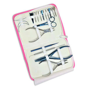 Kit d'outils d'application d'extensions capillaires, pince à micro-anneaux, peigne de séparation et de coiffage, outils pour extensions à micro-perles, 5 pièces - Product Image 5