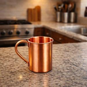 Taza de Cobre Reutilizable Ecológica Premium Moderna de Estilo Antiguo con Asa, Modelo AC067-71, Vajilla para Servir - Product Image 3