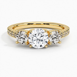 Bague de fiançailles intemporelle en or, magnifique pierre de style diamant, élégante, pour mariage, demande en mariage, cadeau de bijoux - Product Image 3