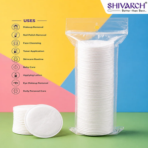 Disques de coton ronds de qualité supérieure, doux et sans peluches, pour le démaquillage, les soins de la peau, le nettoyage du visage et les soins personnels - Product Image 1
