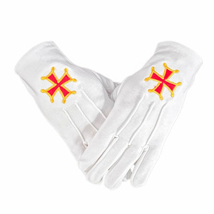 Guantes Masónicos de Tela de Algodón Premium, Transpirables, Cómodos, con Logotipo Personalizado Bordado, Alta Calidad, Unisex, para Todas las Temporadas - Product Image 3