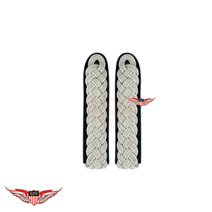 KEW Epaulettes Light Yellow <b>Braided</b> Black Back Customizable Shoulder Board Nylon Durable <b>Accessory</b> - Product Image 4