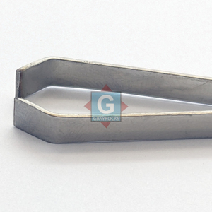 Pinzas de acero inoxidable de 6,5 cm con punta lisa, herramientas de manipulación de laboratorio de grado industrial, acabado resistente a la corrosión - Product Image 3