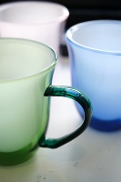 Verres à boisson en verre borosilicate à double paroi bicolore personnalisés et brevetés pour les marques de boissons