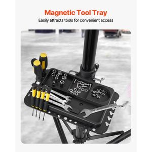 Support de réparation de vélo robuste de 85 lb, hauteur réglable de 40,7 à 64,1 cm avec plateau à outils magnétique, support de travail pliable pour vélo - Product Image 3