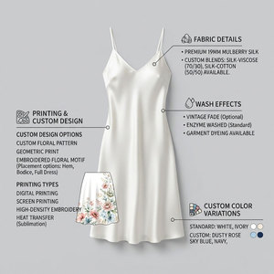Elegant <b>White</b> Satin Thermal Embroidered V-Neck Sleeveless Nightgown Knee Length Solid Color Smooth Soft Women Loungewear Summer - Product Image 6