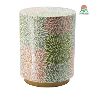 Wholesale modern side/<b>end</b> <b>table</b> with handcrafted seashell/mother-of-pearl inlay for <b>living</b> <b>rooms</b> and home interiors. - Product Image 2