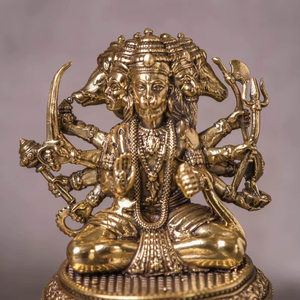 Grande statue de dieu en laiton |   Artisanat métallique fait main, Art pop moderne, Écologique, Durable, Dieu hindou, Décoration de table, Anniversaire, Temple domestique - Product Image 1