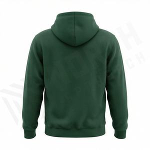 Sweat-shirt à capuche en coton écologique brodé, coupe oversize, style veste, polaire, chaud et durable pour homme - Product Image 2