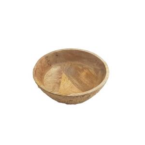 Bol en bois Design béton peinture or grande taille bol en bois de mangue & cuillères à salade vente en gros petit ensemble de service créatif de l'inde - Product Image 3