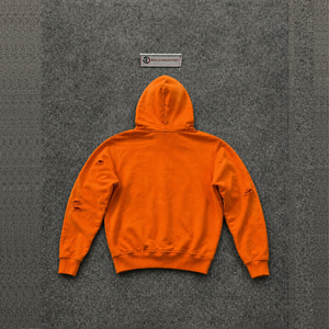 Sweat à capuche zippé graphique ORANGE ANGEL, coupe oversize, streetwear, décontracté, respirant, en molleton bouclette 320 g/m², impression par sublimation VIN - Product Image 6