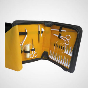 Professional Hair Extension Tools Kit with <b>Small</b> Stainless Steel Scissors Extension <b>Pliers</b> White Zipper Storage - Product Image 1