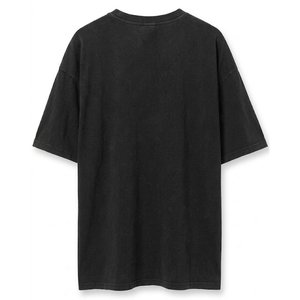 Nouvelles ventes, chemises noires surdimensionnées pour femmes avec logo personnalisé imprimé, manches courtes, haute qualité, 100% coton respirant, vêtements d'extérieur pour femmes, tee-shirt - Product Image 2