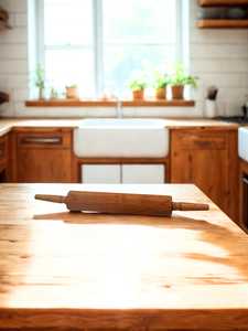 Vintage Wooden <b>Rolling</b> <b>Pin</b> • Primitive Turned Wood Kitchen Tool • Rustic Farmhouse Baking Decor - Product Image 2