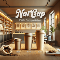 Couvre-tasse écologique, durable, biodégradable et réutilisable - Fibre de thé compostable, non toxique, pas besoin de recyclage, brise la chaîne du cycle H2O-CO2, sûr
