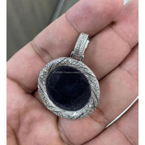 Luxury Personalized <b>Memorial</b> Pendant Necklace With Custom Photo Insert and Diamond Look Finish - Product Image 1