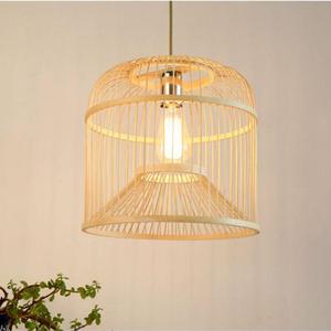 Top Selling Bamboo Rattan Lampshade Handwoven Hanging <b>Light</b> For Contemporary Interior Decor - Product Image 5