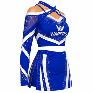 OEM Custom Cheerleading Outfits Sleeveless Breathable Spandex Poly Cheerleader Uniform Set for Adults - Product Image 3
