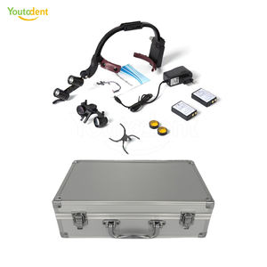 2.5X 3.5X <span class=keywords><strong>Dr</strong></span>.kim歯科用LEDヘッドライトランプ拡大二眼ループス5Wライト歯科外科用ヘッドライト - Product Image 1