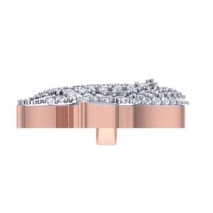 Dolphin Lab Grown Diamond Pendant Pave <b>Set</b> 14K White & <b>Rose</b> <b>Gold</b> Ocean <b>Jewelry</b> Gift 0.65 Round Cut Diamond Pendant - Product Image 2