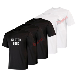 Camiseta de Algodón para Hombre, Corte Ajustado, Cuello Redondo, Manga Corta, Color Sólido, Informal, Transpirable, con Logotipo Personalizado, Estampado Frontal - Product Image 6