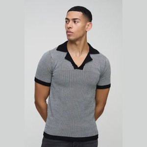 Camisas de Hombre al por Mayor de Spandex/Algodón, Lisas, con Estampado y Logotipo Bordado, Personalizadas para Golf - Product Image 1