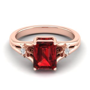 Anillo de compromiso REYES de diseño clásico con granate de corte radiante de 2.5 quilates en plata de ley 925 y moissanita certificada GRA - Product Image 6