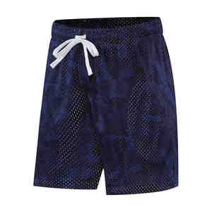 Shorts décontractés en maille unie pour hommes OEM - Shorts de sport d'été légers de haute qualité 100 % polyester, taille mi-haute élastique, personnalisables - Product Image 4
