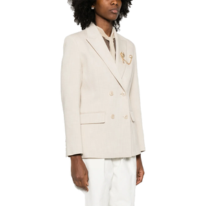 Nouvelle Tendance Mode Femme Blazer Diamant Broche en Alliage de Zinc à Pompon Accessoires Unisexe pour Blazer Homme Vente en Gros Logo Personnalisé - Product Image 4