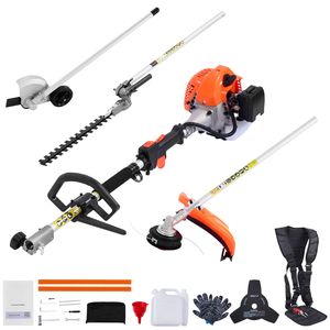 Tagliasiepi a Benzina Industriale da 6cc con Set di Protezioni per Tagliasiepi da 4,5 Pollici e Decespugliatore - Product Image 1