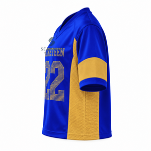 Maillot de football pour femmes de la sororité Sigma Gamma Rho, col en V, manches courtes, panneaux en mesh, évacuation de l'humidité, maillot de performance pour équipe - Product Image 3