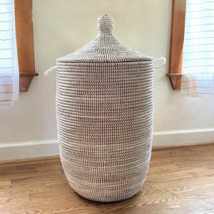 <b>Woven</b> Laundry <b>Basket</b> with Handles Handmade Storage Organizer for Home and Hotel Use Wholesale Supplier - Product Image 1