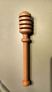 Wooden Honey Dipper With Round Head For Smooth Drip Control <b>Mini</b> Wooden Honey Dipper For Personalized Wedding Favor Jar - Product Image 5