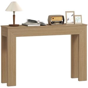 Consolle in Legno Naturale con Funzione di Scrivania e Spazio Contenitore, Ideale per Ingresso o Sala d'Attesa - Product Image 5