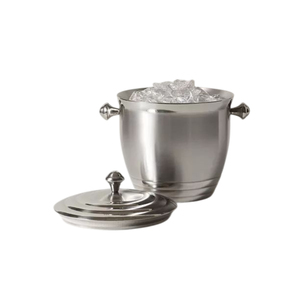 Seau à glace martelé en acier inoxydable avec pinces, rebord ondulé, refroidisseur à vin et à champagne, bac à boissons en métal - Product Image 2